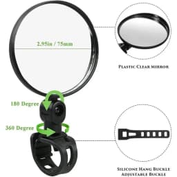 1-4pcs Bicycle Rearview Mirror 360 Degree Rotation Auxiliary Convex Mirror Handlebar Mount Cycling Bike Rear View Mirrors