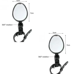 1-4pcs Bicycle Rearview Mirror 360 Degree Rotation Auxiliary Convex Mirror Handlebar Mount Cycling Bike Rear View Mirrors