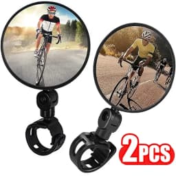 1-4pcs Bicycle Rearview Mirror 360 Degree Rotation Auxiliary Convex Mirror Handlebar Mount Cycling Bike Rear View Mirrors