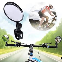 1-4pcs Bicycle Rearview Mirror 360 Degree Rotation Auxiliary Convex Mirror Handlebar Mount Cycling Bike Rear View Mirrors