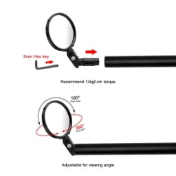 1-6PCS Universal Bicycle Rearview Mirror Adjustable Rotate Wide-Angle Cycling Handlebar Rear View for MTB Road Bike Accessories