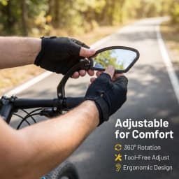 Bicycle Rearview Mirror Wide Range Adjustable Angle Reflector Scooter Bicycle Rearview Mirror Bicycle Handlebar Mirror