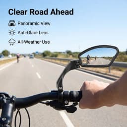 Bicycle Rearview Mirror Wide Range Adjustable Angle Reflector Scooter Bicycle Rearview Mirror Bicycle Handlebar Mirror