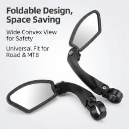 Bicycle Rearview Mirror Wide Range Adjustable Angle Reflector Scooter Bicycle Rearview Mirror Bicycle Handlebar Mirror