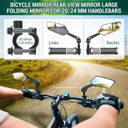 Tolex Bicycle Rearview Mirrors Adjustable 360° Rotate MTB Road Bike Handlebar RearView Mirrors Bicycle Accessories