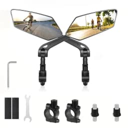 Tolex Bicycle Rearview Mirrors Adjustable 360° Rotate MTB Road Bike Handlebar RearView Mirrors Bicycle Accessories