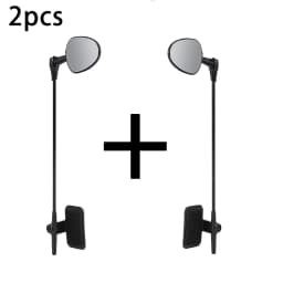 One/two bicycle helmet mirrors, bicycle rearview mirror, 360-degree rotating 9.25x3.07-inch ABS universal adjustable bicycle rea