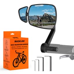 BUCKLOS Bicycle Handlebar Mirror Dual Rear View Mirror Adjustable Wide Range Back Sight Reflector Cycling Mirrors Bike Accessory