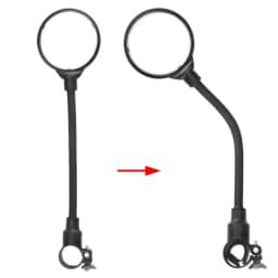 1/2PCS Bike Rearview Mirrors 360° Adjustable Handlebar Mirror with Bendable Hose for MTB Road Motorcycle