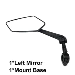 RIDERACE Bicycle Rear View Mirror Clear Bike Wide Range Back Sight Rearview Reflector Adjustable Handlebar Left Right Mirror