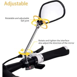 2pcs Bicycle Rearview Mirror Reflector Angle Adjustable Left Right Mirrors Outdoor Safety Riding Bicycle Handle Rearview Mirror