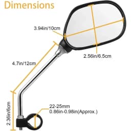 2pcs Bicycle Rearview Mirror Reflector Angle Adjustable Left Right Mirrors Outdoor Safety Riding Bicycle Handle Rearview Mirror