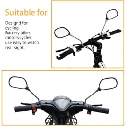 2pcs Bicycle Rearview Mirror Reflector Angle Adjustable Left Right Mirrors Outdoor Safety Riding Bicycle Handle Rearview Mirror