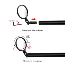 1-6PCS Universal Bicycle Rearview Mirror Adjustable Rotate Wide-Angle Cycling Handlebar Rear View for MTB Road Bike Accessories