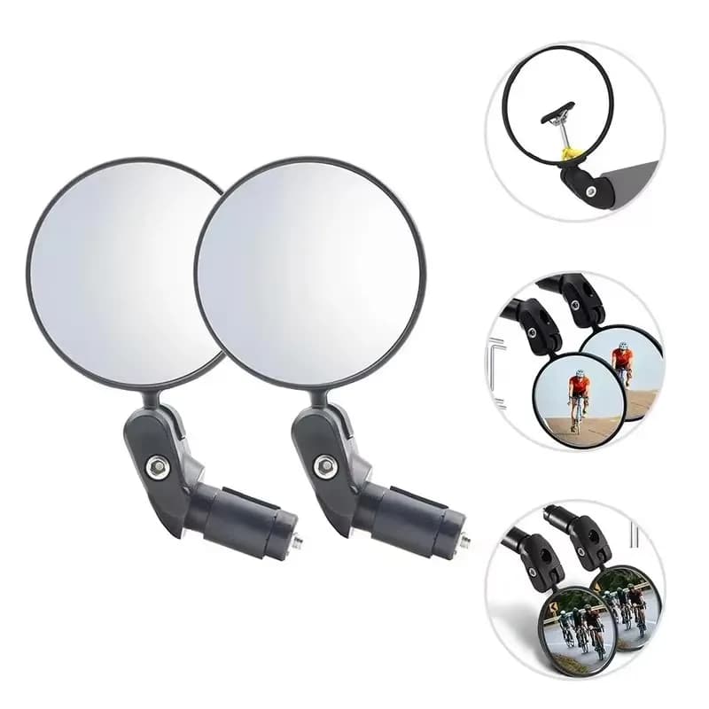 1-6PCS Universal Bicycle Rearview Mirror Adjustable Rotate Wide-Angle Cycling Handlebar Rear View for MTB Road Bike Accessories