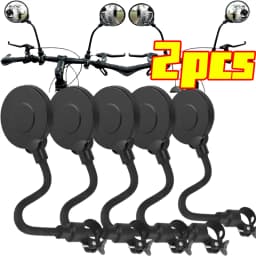 Wide Angle Bike Mirror 360 Rotatable Rearview Mirror for Bicycle Handlebar Thickened Aluminum Tube Anti Shock Convex Mirror