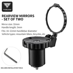 Bicycle Mini Handlebar Rearview Mirror Adjustable Rotate Clear Cycling Convex View Mirrors for MTB Road Bike Accessories