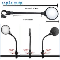 1/2PCS Bicycle Rearview Mirror 360 Rotatable Mountain Road Bike Handlebar Mirrors Adjustable Rear View Mirror Cycling Mirrors