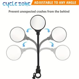 1/2PCS Bicycle Rearview Mirror 360 Rotatable Mountain Road Bike Handlebar Mirrors Adjustable Rear View Mirror Cycling Mirrors