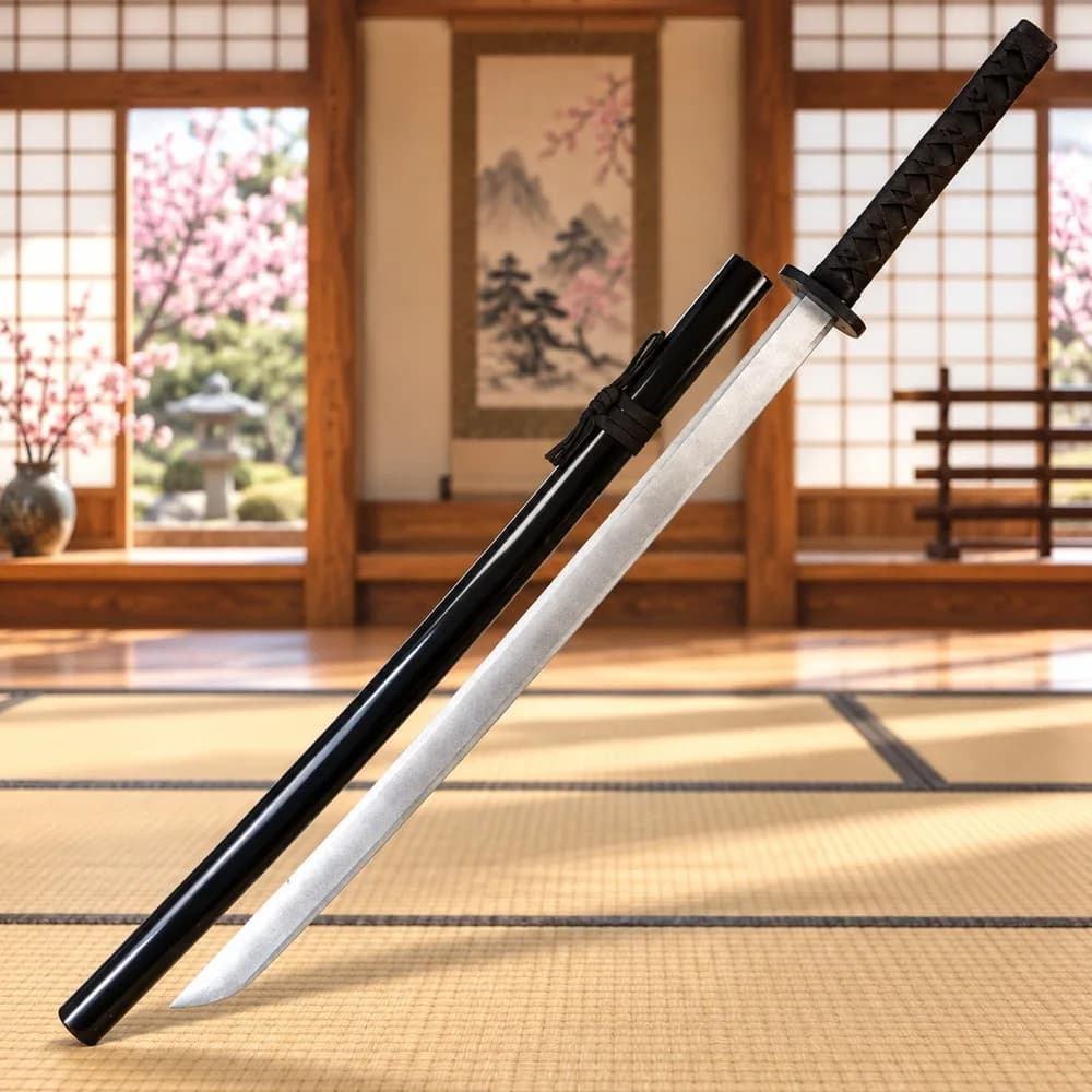 Large Samurai Katana Sword Anime Cosplay Prop Ninja Knife Iaido Original Wooden Real Size Japanese Katana Samurai Sabre Kid Toy