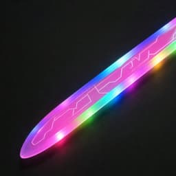 Demon Hunters Rumi Light Up Sword Plastic Cosplay Prop LED Rainbow Real Size Japanese Katana Display Collectible Roleplay Gift