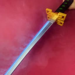40inch Demon Slayer Glow Vapor LED Lightsabre Katana Anime Rengoku Cosplay Prop Real Size Japanese Katana Frog Samurai Sword Toy