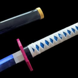 40inch Demon Slayer Glow Vapor LED Lightsabre Katana Anime Rengoku Cosplay Prop Real Size Japanese Katana Frog Samurai Sword Toy