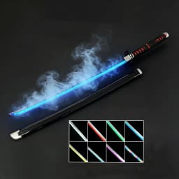 40inch Demon Slayer Glow Vapor LED Lightsabre Katana Anime Rengoku Cosplay Prop Real Size Japanese Katana Frog Samurai Sword Toy