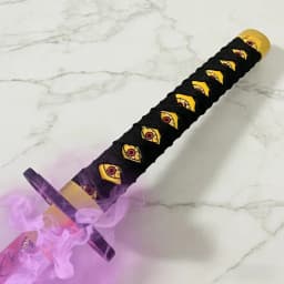 40inch Demon Slayer Kokushibo Katana LED Lightsabre Mist Original Cosplay Accessories Prop Wood Katana Vapor Schwert Toy Gift