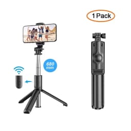Wireless Bluetooth Selfie Stick Foldable Portable Tripod with Fill Light Shutter Remote Control for Android iPhone Smartphone