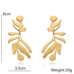 Korean Metal Earrings 2025 For Women Round Geometric Statement Vintage Gold Color Stud Earrings Fashion Jewelry Earring