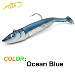 Seabass Fishing Lure Kit at 6cm 7.5cm 9cm 11.5cm 14.5cm Soft Lure Paddle Tail with Kinds Jig Head Inshore Jigging Soft Bait