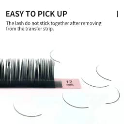 NATUHANA Mink Lashes Mix 8~15 mm 16 Lines Handmade Korean Pbt Eyelash Extension Natural Soft Faux Lash Extension Supplies Makeup