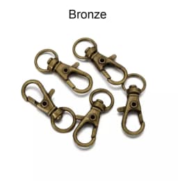 10Pcs/Lot Swivel Lobster Clasp Hooks Keychain Split Key Ring Connector for Bag Belt Dog Chains DIY Jewelry Making Findings