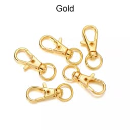 10Pcs/Lot Swivel Lobster Clasp Hooks Keychain Split Key Ring Connector for Bag Belt Dog Chains DIY Jewelry Making Findings