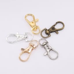 10Pcs/Lot Swivel Lobster Clasp Hooks Keychain Split Key Ring Connector for Bag Belt Dog Chains DIY Jewelry Making Findings