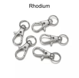 10Pcs/Lot Swivel Lobster Clasp Hooks Keychain Split Key Ring Connector for Bag Belt Dog Chains DIY Jewelry Making Findings