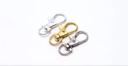 10Pcs/Lot Swivel Lobster Clasp Hooks Keychain Split Key Ring Connector for Bag Belt Dog Chains DIY Jewelry Making Findings