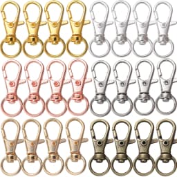 10Pcs/Lot Swivel Lobster Clasp Hooks Keychain Split Key Ring Connector for Bag Belt Dog Chains DIY Jewelry Making Findings