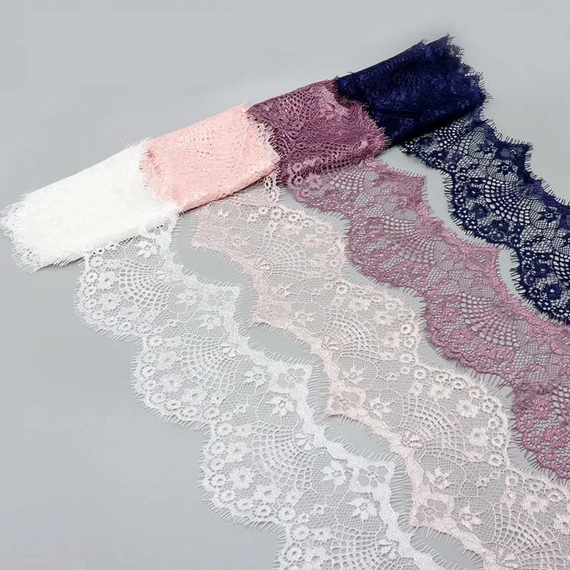 New Arrival 3Yards Width Approx 9.5cm 10 Colors Option Flower Embroidered Lace Fabric Trim Ribbons DIY Sewing Handmade Materials