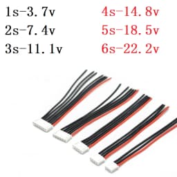 1s 2s 3s 4s 5s 6s 22AWG Cable 10CM (100MM) RC Lipo Battery Charger Wiring 7.4v 11.1v 14.8v 22.2v For IMAX B3 B6 Balance Charger