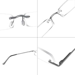 Premium Frameless Reading Glasses for Travel Spiral Metallic Tube Case Spring Hinges Lightweight for Men & Women
