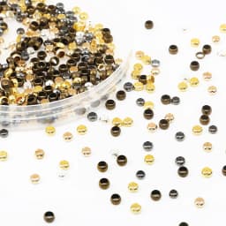 500pcs Copper Ball Crimp End Beads Dia 2mm 2.5mm 3mm Stopper Spacer Beads for Diy Accessories Jewelry Making Findings Supplies