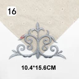 Iron On Appliques Embroidered Patches Lace Fabric Decoration Vintage Dress Costumes Diy Trims Gold Silver HB50