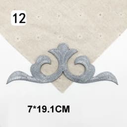 Iron On Appliques Embroidered Patches Lace Fabric Decoration Vintage Dress Costumes Diy Trims Gold Silver HB50