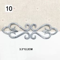 Iron On Appliques Embroidered Patches Lace Fabric Decoration Vintage Dress Costumes Diy Trims Gold Silver HB50