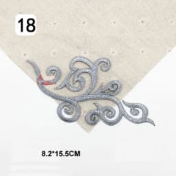 Iron On Appliques Embroidered Patches Lace Fabric Decoration Vintage Dress Costumes Diy Trims Gold Silver HB50