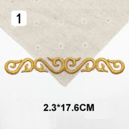 Iron On Appliques Embroidered Patches Lace Fabric Decoration Vintage Dress Costumes Diy Trims Gold Silver HB50