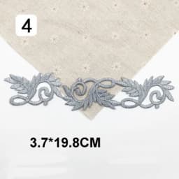Iron On Appliques Embroidered Patches Lace Fabric Decoration Vintage Dress Costumes Diy Trims Gold Silver HB50