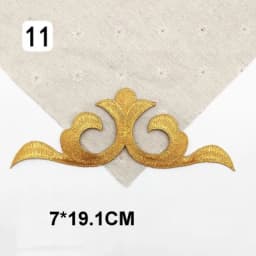 Iron On Appliques Embroidered Patches Lace Fabric Decoration Vintage Dress Costumes Diy Trims Gold Silver HB50